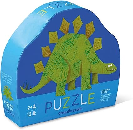 Amazon.com: Crocodile Creek - Stompin Stego - Mini rompecabezas, 12 piezas, para niños a partir de 2 años, Stegosaurus, 1 EA: Toys \u0026 Games