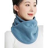 Solyinne Neck Warmer Scarf for Woman Thickened Warm Neck Gaiter with Two Buttons Riding Windproof Warm Scarf