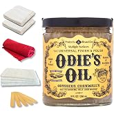 Odie's Oil Starter Kit All-in-One Wood, Leather &amp; Metal Finish 9 oz. | One jar, endless uses: furniture, floors, boats, cutting boards, leather, metal. Up to 20x the coverage of standard finishes.