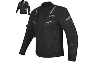 3S TACTICAL 3S ULTIMATE ADVENTURE MOTORCYCLE JACKET FOR MEN - CE ARMOR, WATERPROOF, ALL-SEASON PROTECTION FOR TOURING AND BIKER RIDING