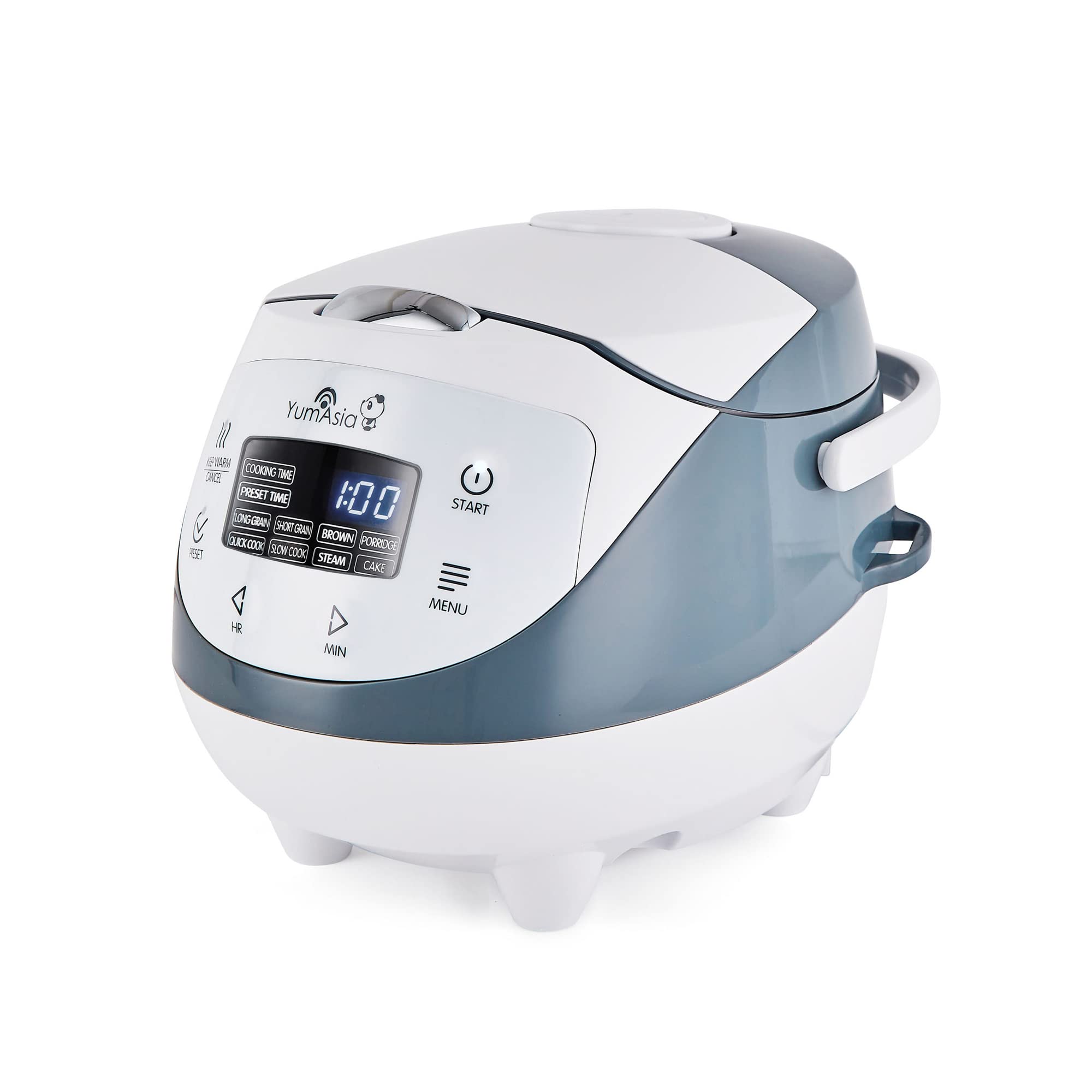 Yum Asia Panda Mini Cuiseur À Riz Avec Bol En Céramique Ninja Et Logique Floue Avancée (3,5 Tasses, 0,63 Litre) 4 Fonctions De Riz, 4 Fonctions Multicuiseur, 220-240V