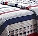 Greenland Home Nautical Stripe Quilt Set, Twin, Americana