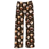 BRIEF INSANITY Lounge Pajama Pants for Men and Women | Coffee Bottoms - Comfy, Ultra Soft, Novelty Loungewear Pants (S-XXL)