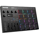 HXW EMP16 MIDI Pad Controller Beat Maker Machine With Bluetooth | 16 RGB Velocity Sensitive Beat Pads, 16 Level, Full/Half Level, OLED Display, MIDI In/Out