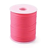 Pandahall 27.3 yards 3mm Hollow Pipe Rubber Tubing