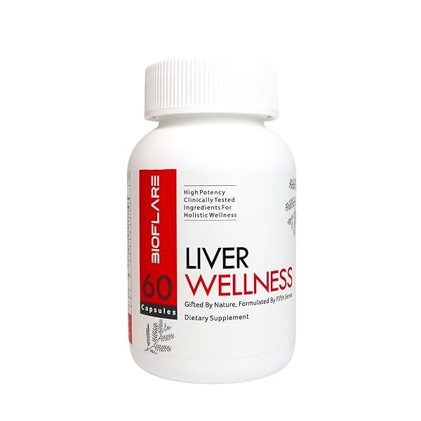 BIOFLARE® LIVER WELLNESS – LIVER CLEANSE DETOX & REPAIR FOR FATTY LIVER, SUPPORTS DETOXIFICATION, IMMUNE BALANCE & LIVER HEALTH WITH HERBAL SUPPLEMENTS, VITAMINS & LIVER SUPPORT FORMULA – 60 CAPSULES