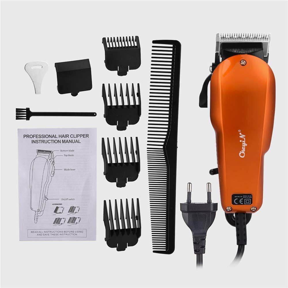 LUBANC 220-240V Household Trimmer Professional Classic Haircut Corded Clipper for Men Cutting Machine with 4 Attachment Combs