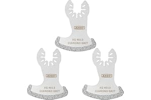 XXGO 3 Pcs Diamond Oscillating Multi Tool Segment Grit Grout Swing Blades for Girt Grout Removal XG3001S