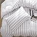 Merryfeel Seersucker Duvet Cover Set King Size,100% Cotton Yarn Dyed Duvet Cover Set - King Grey
