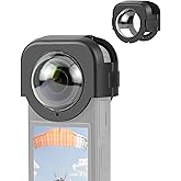 PULUZ Lens Protector for Insta360x4, Optical Tempered Glass Lens Guard/Screen Protective Cover, HD Transparent Lens Cap, Dual Snap Design