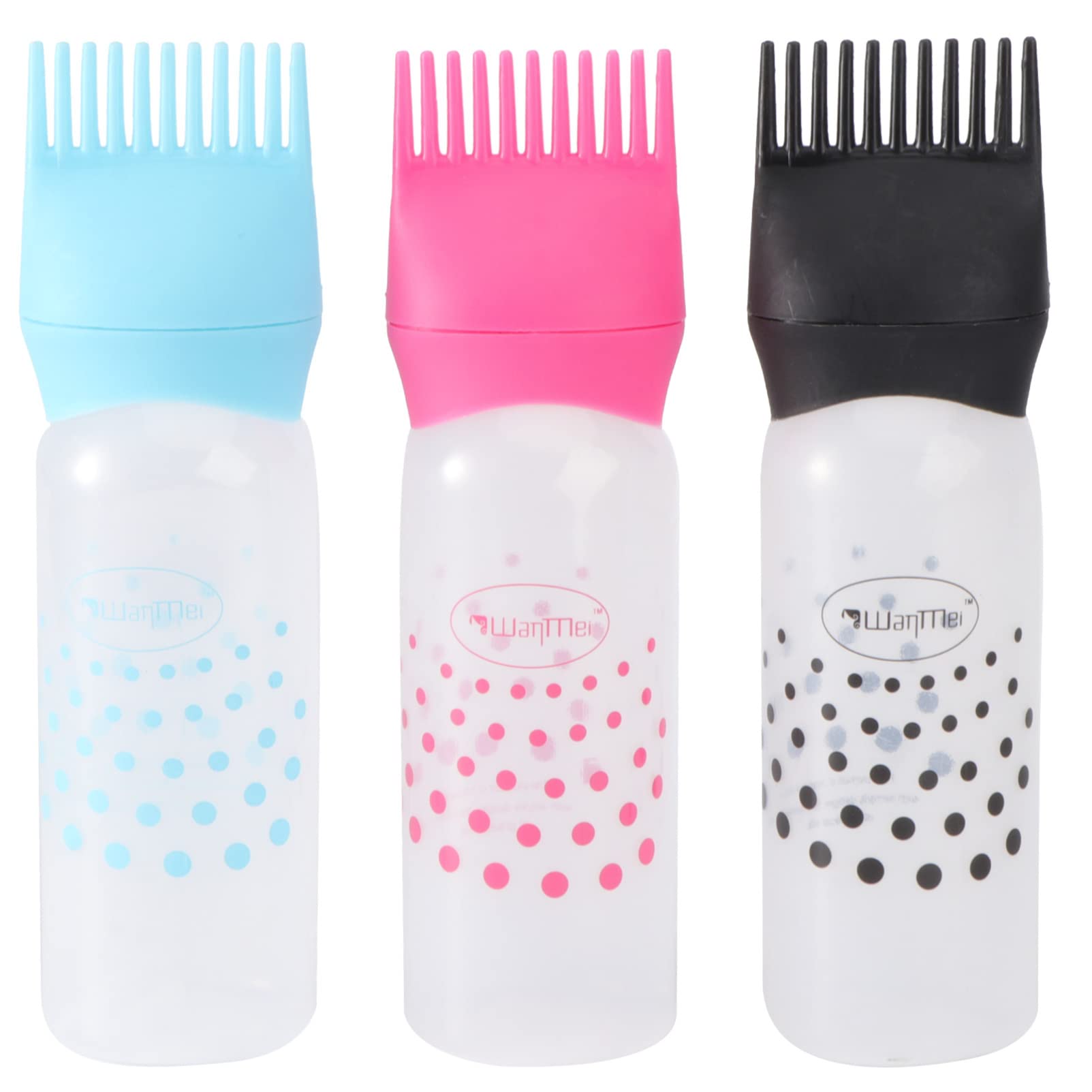 Lurrose Hair Dye Bottles Dye Applicator Bottle Comb Plastic Material Perfect for Home and Salon Use