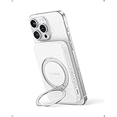 Baseus PicoGo Magnetic Power Bank, Qi2 Certified 15W Ultra-Fast Wireless Portable Charger with Stand, Ultra-Slim 5000mAh Battery Pack for iPhone 17 Pro Max 16/15/14/13/12