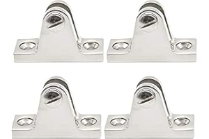 MARINE CITY Bimini Top Deck Hinges with Removable Pin, 316-Grade Stainless Steel, Boat Bimini High Fitting Hardware Side Mount, Corrosion-Resistant, for Marines, Boats, Yachts (4 Pack)