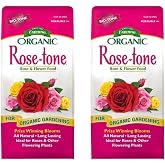 Espoma Organic Rose-Tone 4-3-2 Organic Fertilizer for All Types of Roses and Other Flowering Plants. Promotes Vigorous Green Growth and Abundant Blooms. 4 lb. Bag - 2 Pack