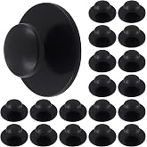 Cionyce 20 Pcs Self-Stick Cabinet Knobs, Black, ABS | Plastic, Adhesive, Mini Auxiliary Drawer Pulls Helper, For Cabinet, Dresser, Drawer, Wardrobe