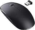 VicTsing Wireless Mouse, 2.4 G Slim Cordless Mouse with Noiseless Click, Computer Mouse with Nano Receiver for Laptop, PC, Computer, Notebook, Mac, Black