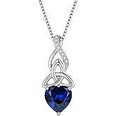 Inpasne Infinity Celtic Knot Necklace for Women 925 Sterling Silver Irish Necklace Birthstone Jewelry Gifts for Her