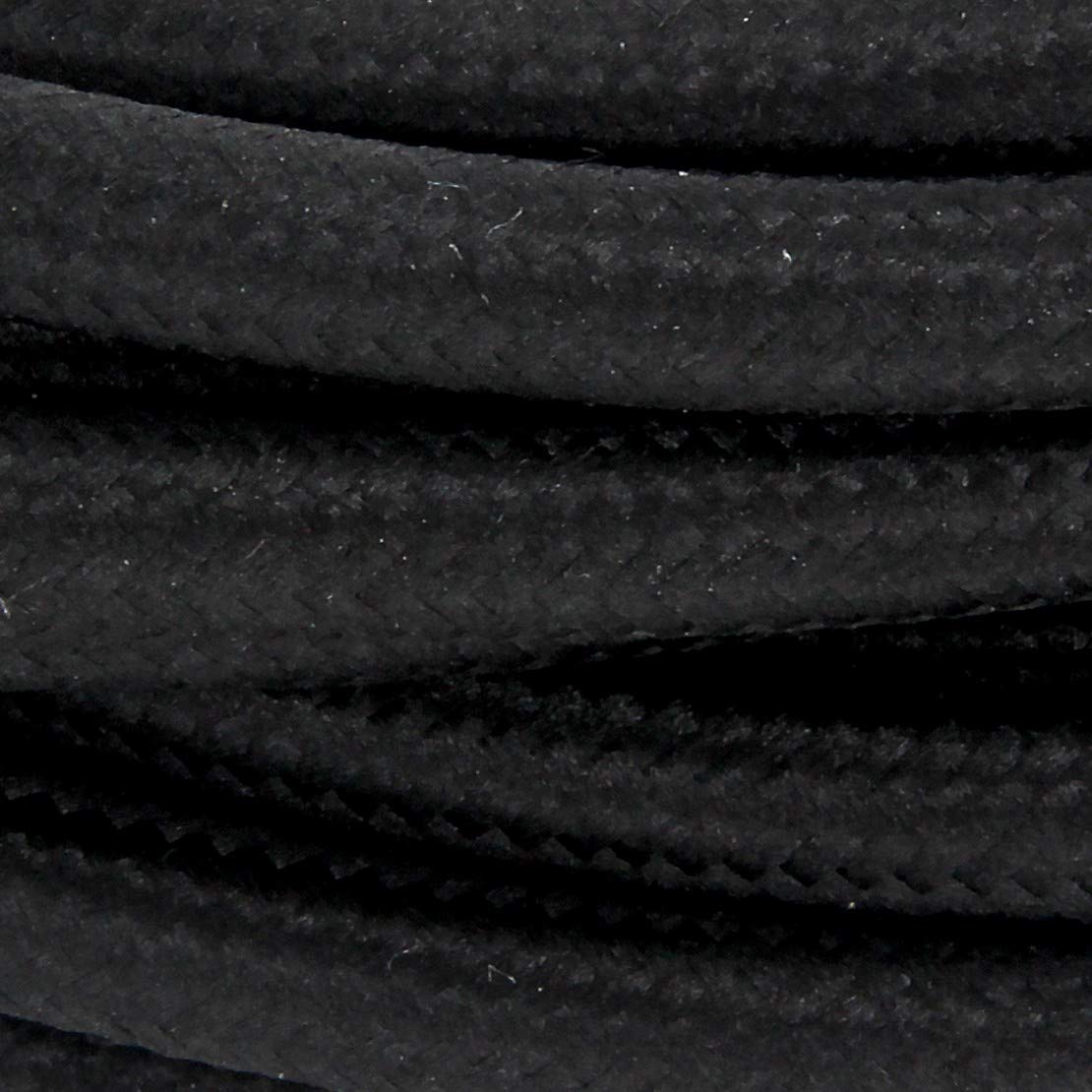 Textile Cord with Switch 2 m Black