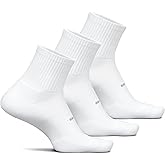 Feetures High Performance Max Cushion Quarter Tall Sock for Women & Men - Moisture-Wicking Athletic Socks