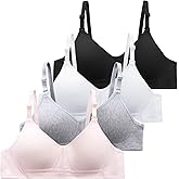 SALIA GIRL Soft Padded Bras for Girls & Teens 12-14, No Wires Cotton Developed Training Bras