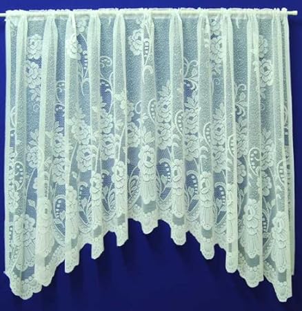 Sally Jardiniere Net Curtain In White 150 Inches Wide 45 Inch