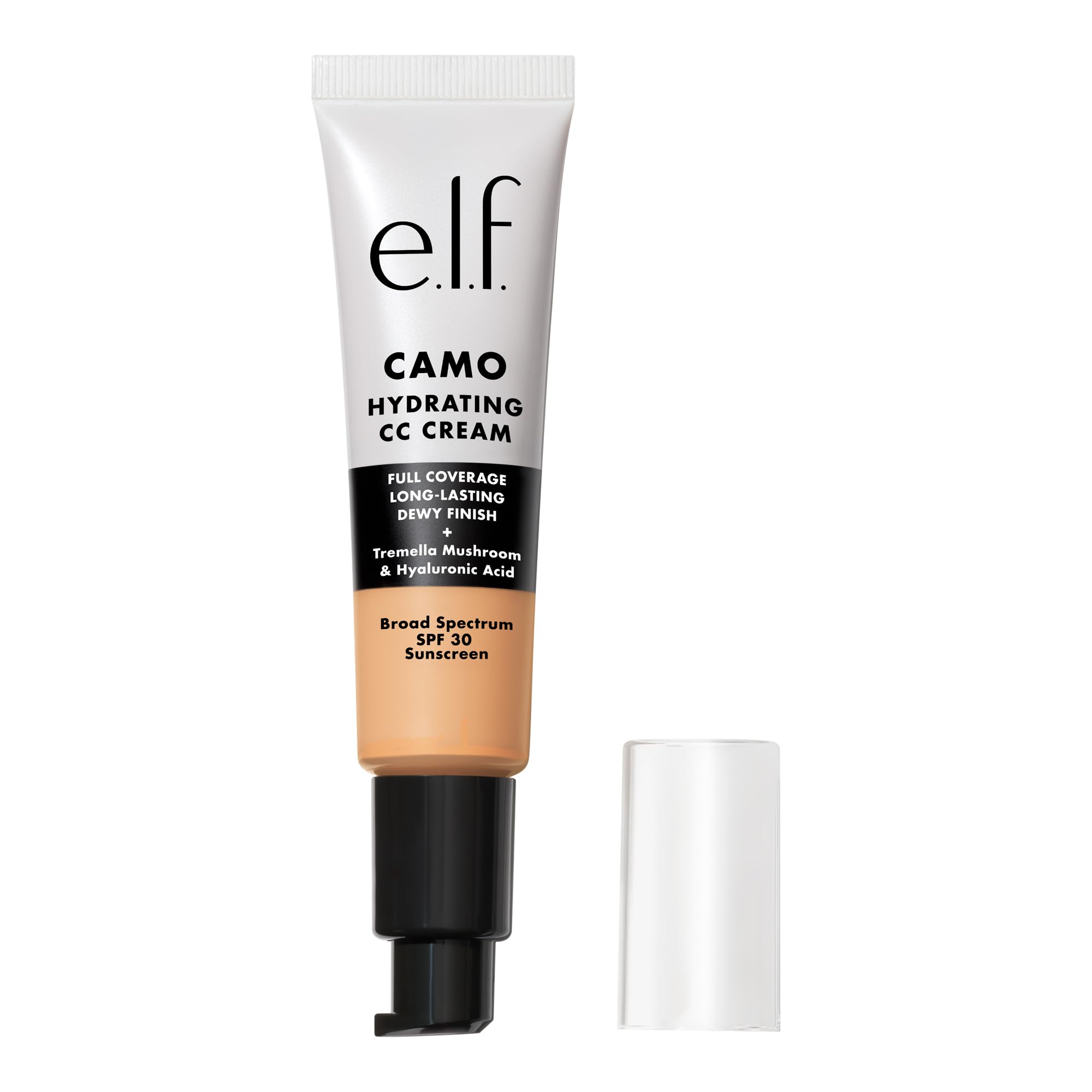 e.l.f. Hydrating Camo CC Cream, Colour Correcting Full Coverage Foundation For A Dewy Finish With SPF 30, Vegan & Cruelty-Free, Light 210N