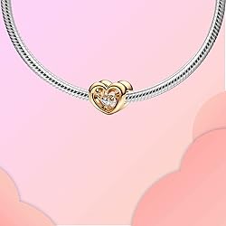 LUXILLA Gold Plated Radiant Heart & Floating Stone