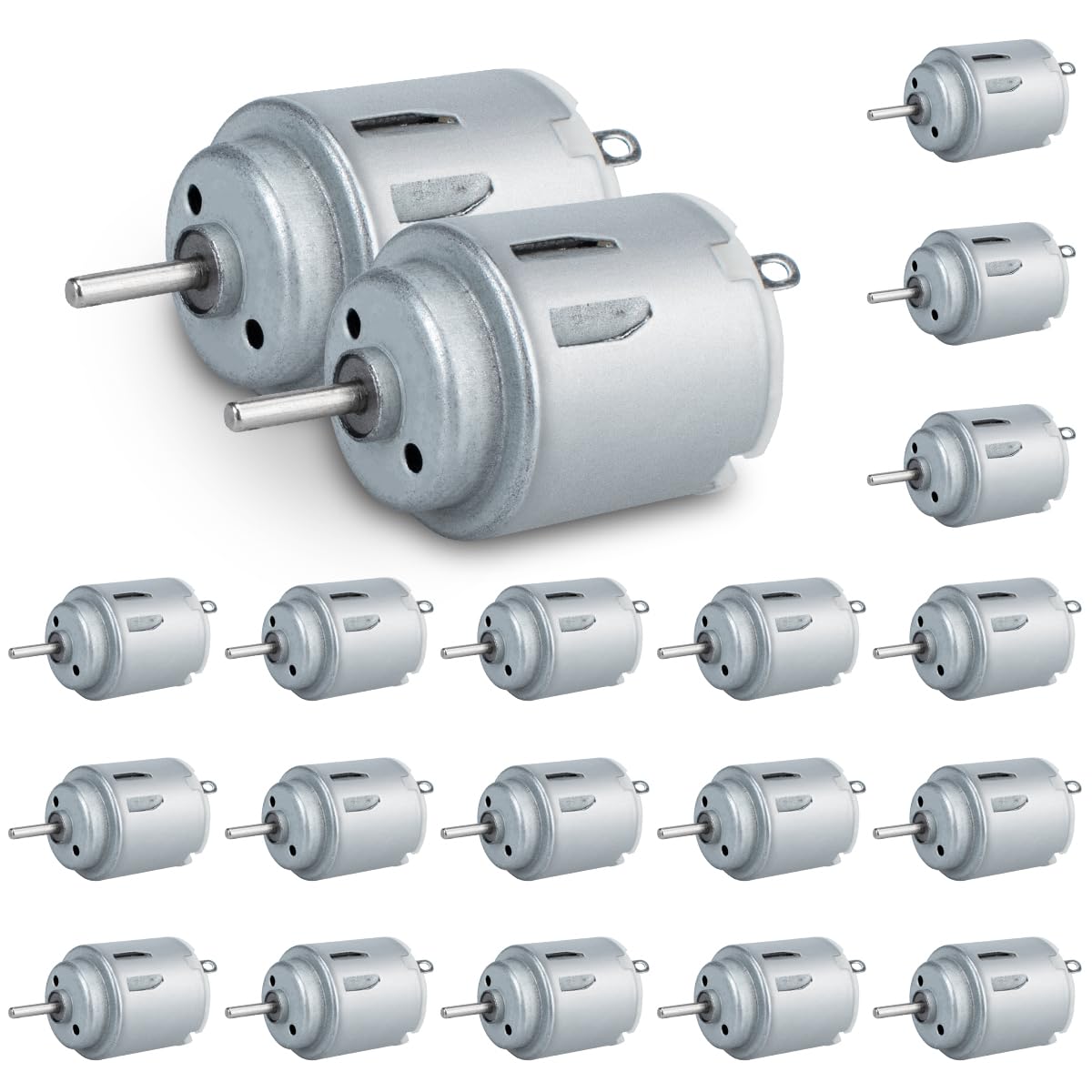 Innfeeltech 20 Pcs Micro DC Motor Small DC Motor Mricor R140 DC 3V-5V 18000RPM for DIY Toys and Science Experiments