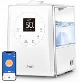 Levoit LV600S Smart Warm&amp;Cool Mist Humidifiers for Home Bedroom Large Room | 6L 753ft&sup2; Coverage, Quickly &amp; Evenly Humidify Whole House, Easy Top Fill, Smart Sensor, App &amp; Voice Control, Quiet Sleep Mode