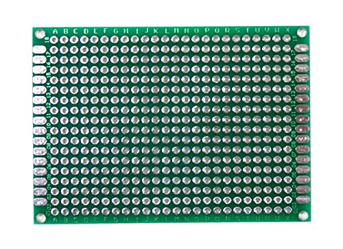 Frentaly 10pcs 5x7 cm Double Dual Sided Side DIY Prototype Circuit Breadboard PCB Universal Board(G)