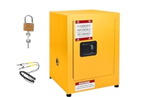 MERXENG 17" x 17" x 18" Galvanized Steel Safety Cabinet, Flammable Liquids Storage Cabinet Fireproof Leakproof Cabinet for Industry and Home