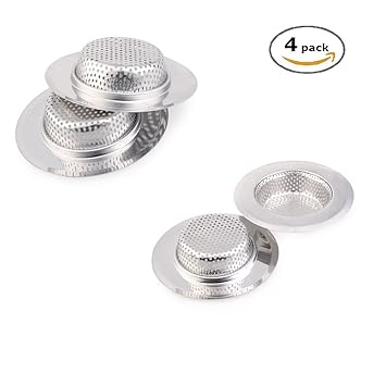 Abflusssieb, Edelstahl, Küchenspülen mit großen, breiten Rand