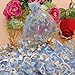 100pcs Heart Blue Sheer Organza Jewelry Pouches Wedding Party Favor Gift Bags 3.93