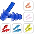 6 Pairs Kids Adults Ear Plugs Swimming Noise Cancelling Reusable Earplugs for Sleeping and Swimming, 6 Assorted Colors(Fresh Colors)