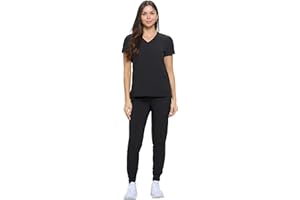Natural Uniforms Womens Essential Cool Stretch Jogger Scrub Set with Regular and Petite Sizes