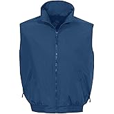 AFC Men's Windproof Nylon Vest Fleece Lined Performance Coat (US, Alpha, 6X-Large, Big, Tall, Tall, Navy)