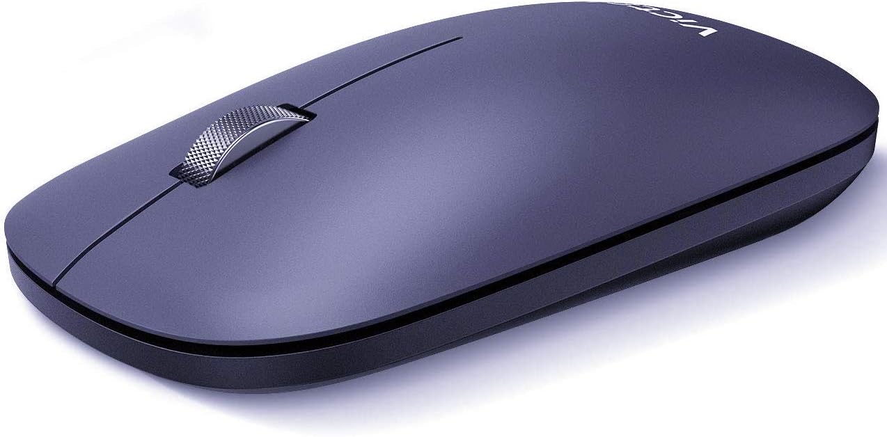 VicTsing mm057 2.4G Wireless Portable Mobile Mouse Optical Mice with USB Receiver, 5 Adjustable DPI Levels, 6 Buttons for Notebook, PC, Laptop, Computer, MacBook - Sapphire Blue