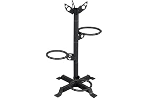 BODY SOLID Body-Solid (GMR5B) Short Medicine Ball Stand - Compact Vertical Storage Rack for 3 Exercise Balls with 360° Pivoting Rings - Home & Commercial Gym Equipment, Black