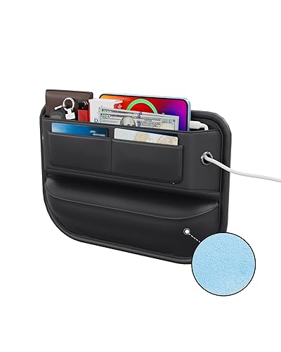 Wanfuder Car Seat Gap Filler Leather Car Box Seat Organizer and