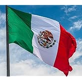 Mexican Flag | 3x5 Ft | Double ToughWeave Series Double Sided Embroidered 300D Polyester | Country Flag, Embroidered Design, Indoor/Outdoor, Brass Grommets, Heavy Duty