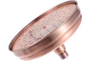 ETHZZLE Antique Copper Shower with Adjustable Nozzle and Holder Vintage Style Bathroom Shower Sprinkler High Pressure Rainfal