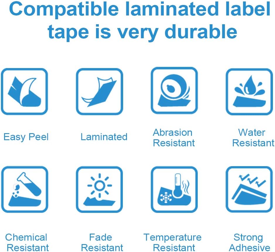 MarkField Compatible Label Tape Replacement for Brother Ptouch TZ TZe-221 Label Maker Tape PT-H105 H101C H100LB/R GL200 PT-1000 1010 D400 D200 E100 - Image 4