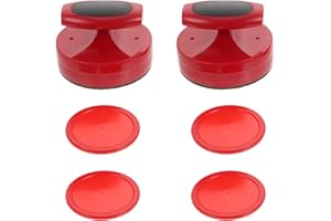 HANABASS Air Hockey Puck and Pusher Set Replacement Accessories for Standard Table Top Air Hockey Games with Felt Bottom for 