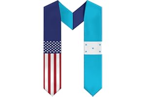 GIFFZERR Class of 2025 Country Flag Graduation Stole Sash - V Shape National Country Flag Sash Graduation Stole