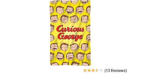 Amazon Com Curious George Heads Fleece Blanket 35 X 57in Home
