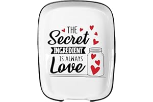 Hvukeke Ceramic Spoon Rest for Kitchen Stove Top Counter, Funny The Secret Ingredient Is Always Love White Spoon Holders for Chef, Mom, Grandma Cute Kitchen Gift