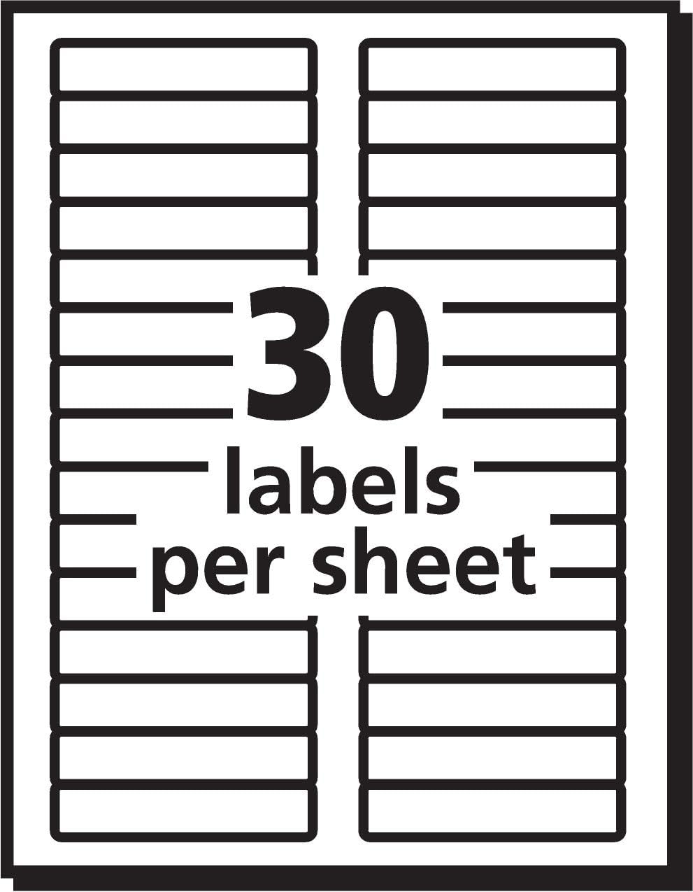 Avery Removable 2/3 x 3 7/16 File Folder Labels 750 Pack (6466) : Office Products