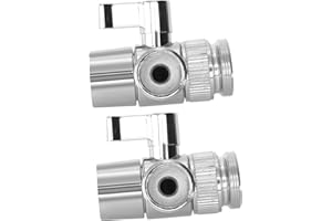 DOITOOL 2pcs 3-Way Faucet Diverter Valve Tap Splitter Bathroom Adapter Silver for Showerhead and Sink