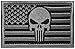 Punisher USA American Flag Tactical Morale Patch with Velcro by Backwoods Barnaby (2