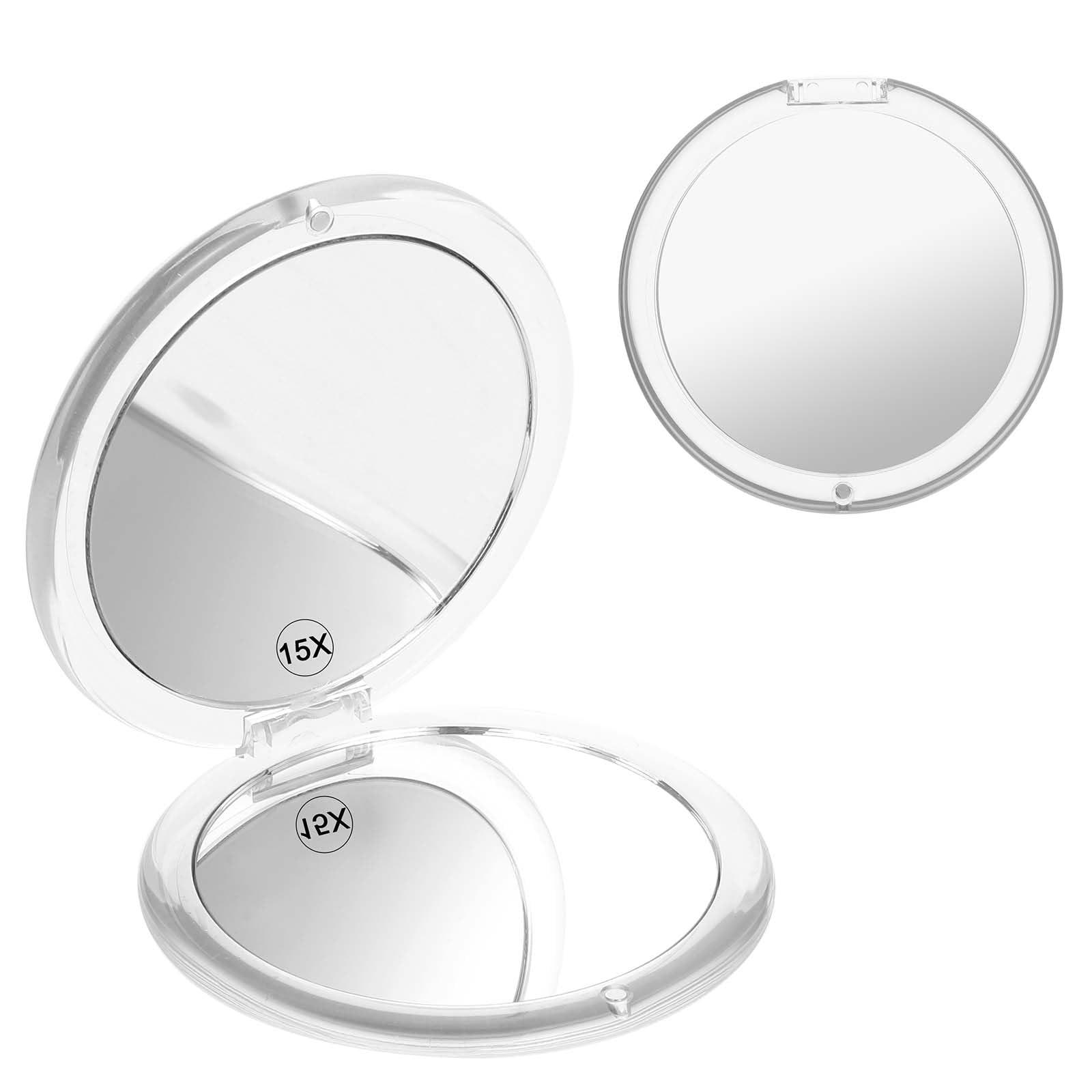 1x/15x Magnifying Compact Mirror Travel Makeup Mirror Handheld Pocket Mirror Foldable & Portable Double-Sided Pocket Makeup Mirrors 3.35 Inch Elegant Folding Cosmetic Mirror for Purse Travel